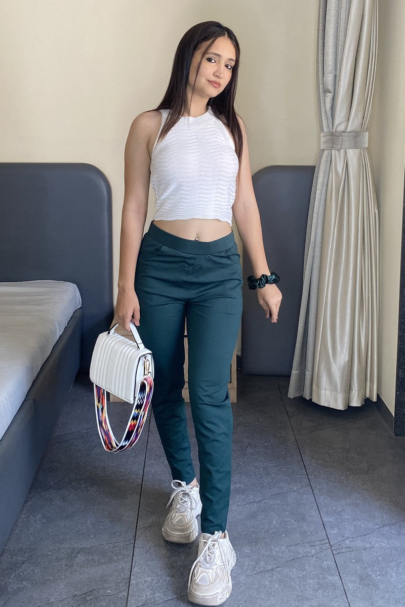 Teal Green Ponte Pant