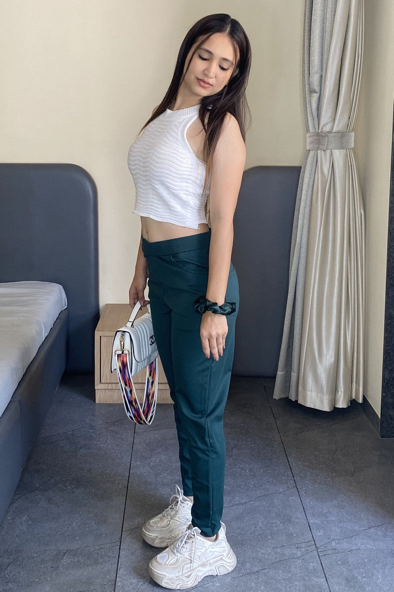 Teal Green Ponte Pant