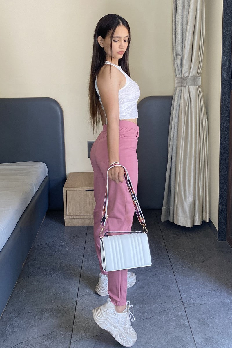 Light Pink Ponte Pant
