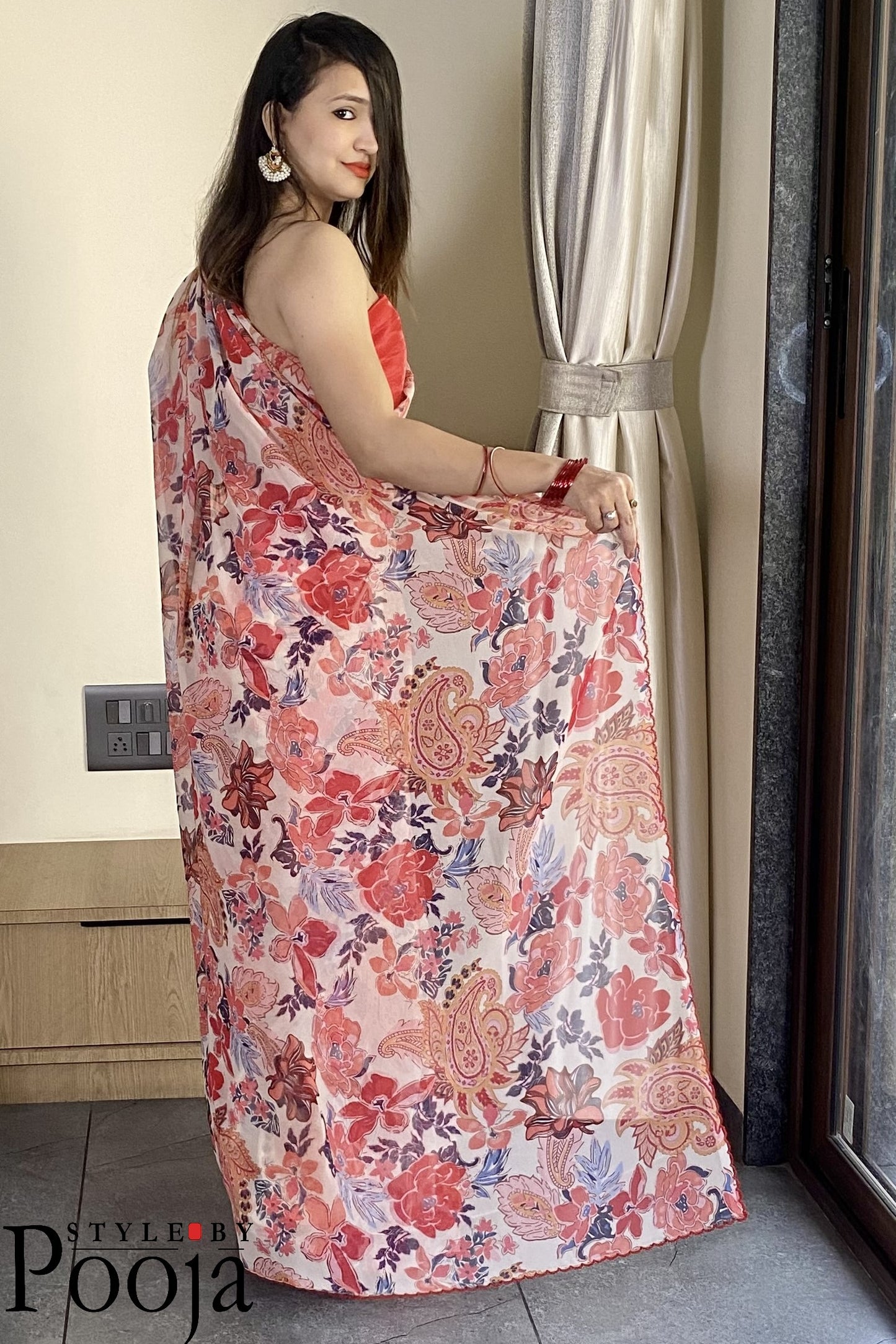 1 Min Ready to Wear Printed Daily Wear Saree