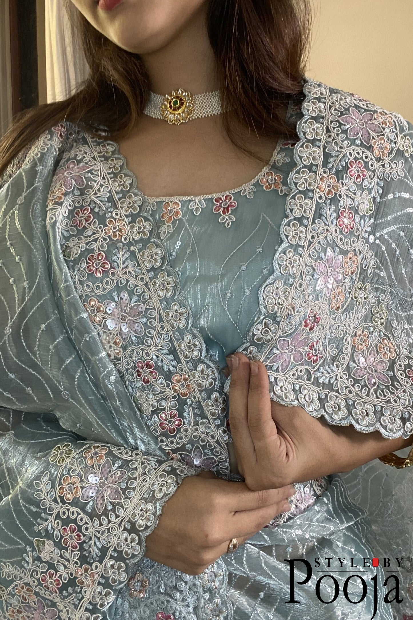 Festival Special Barbari Silk Embroidery With Sequence Work Party Wear Saree