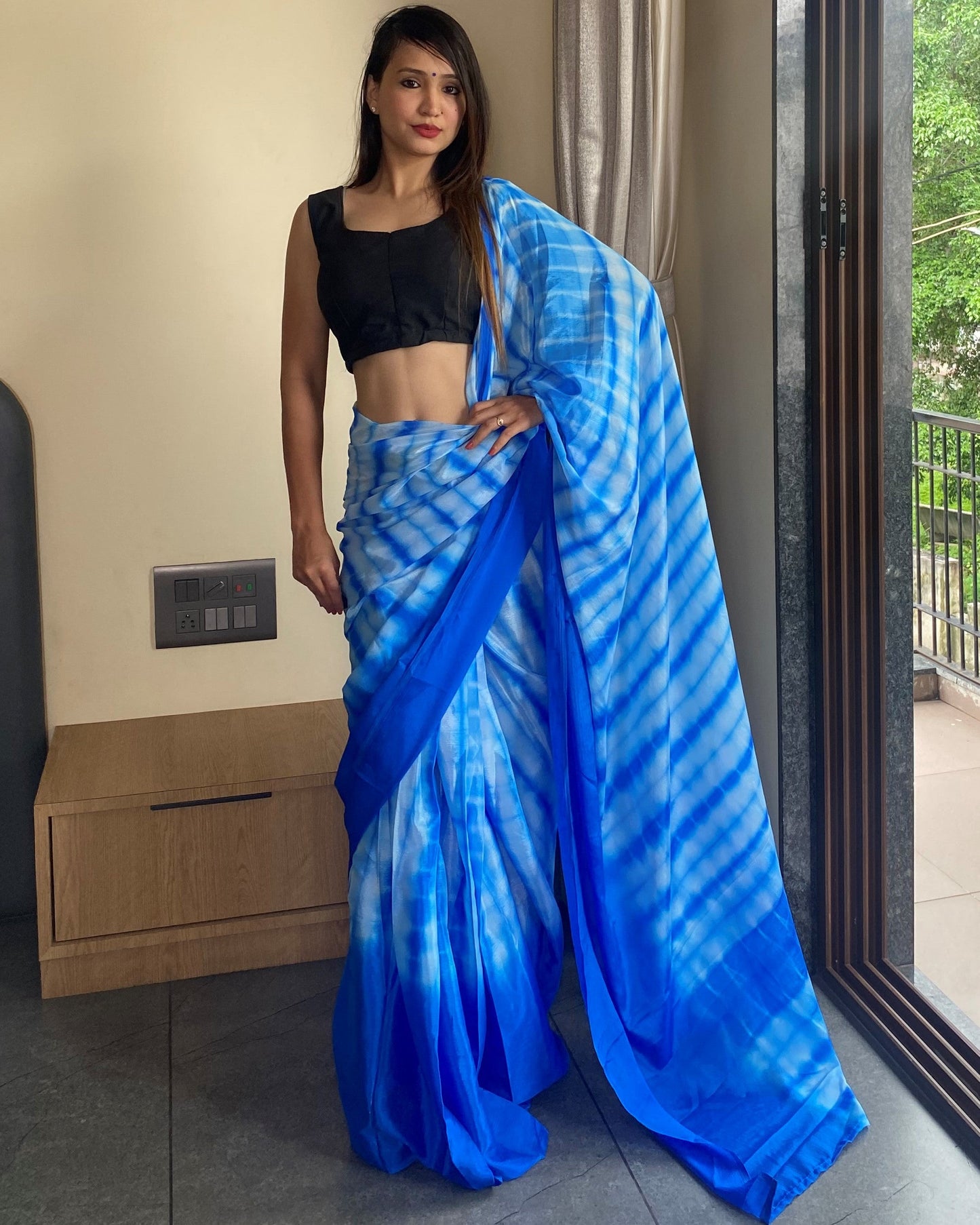 Blue Ready to Wear Saree for Effortless Style