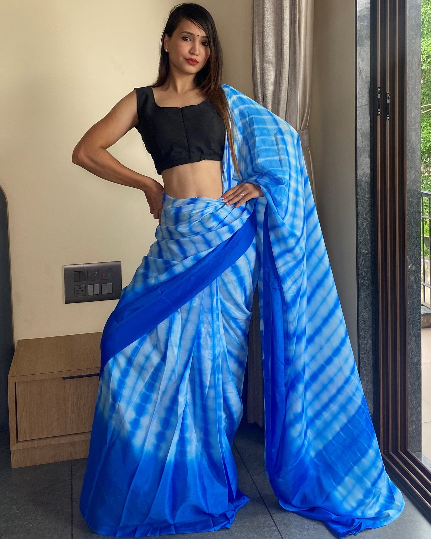 Blue Ready to Wear Saree for Effortless Style