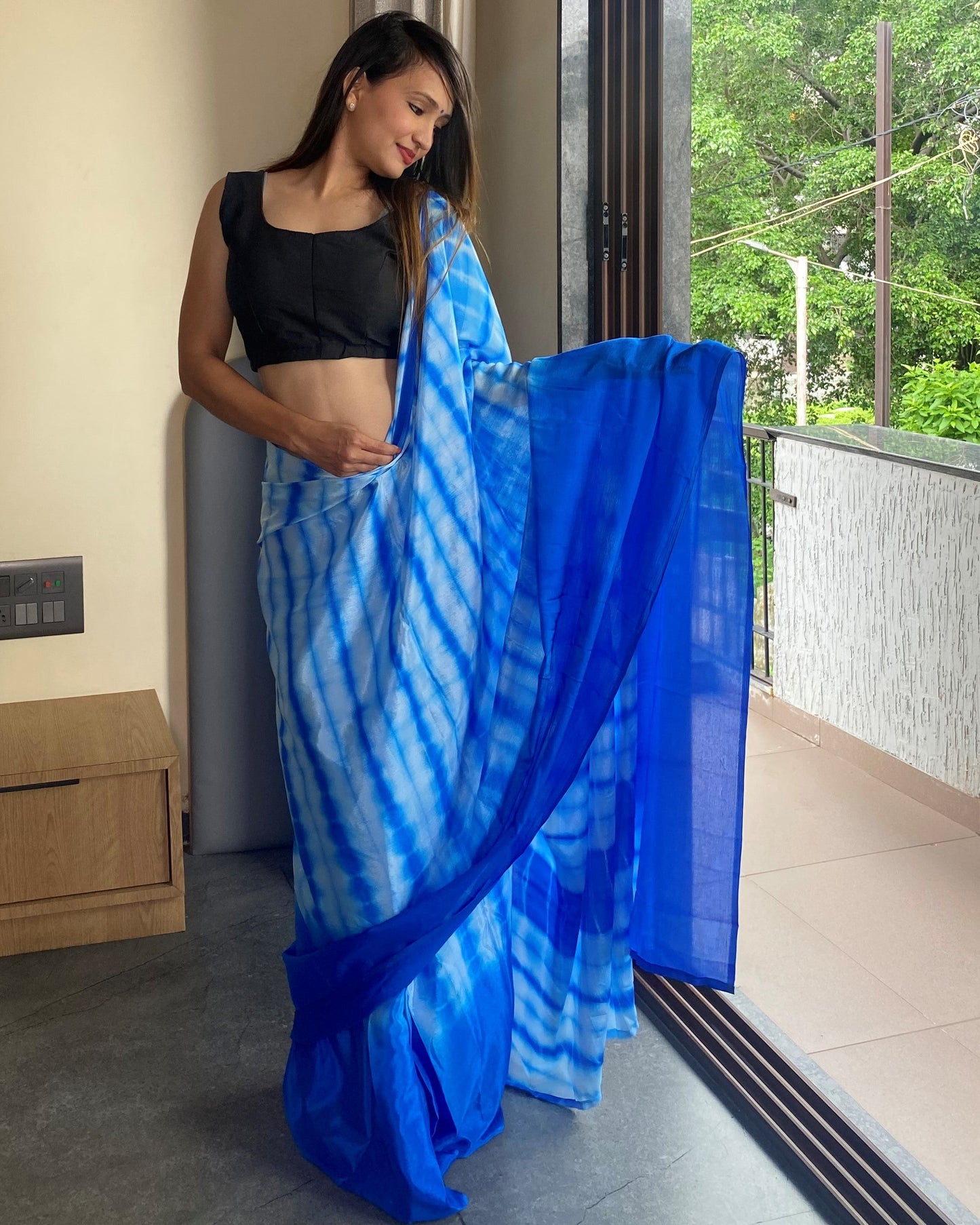 Blue Ready to Wear Saree for Effortless Style