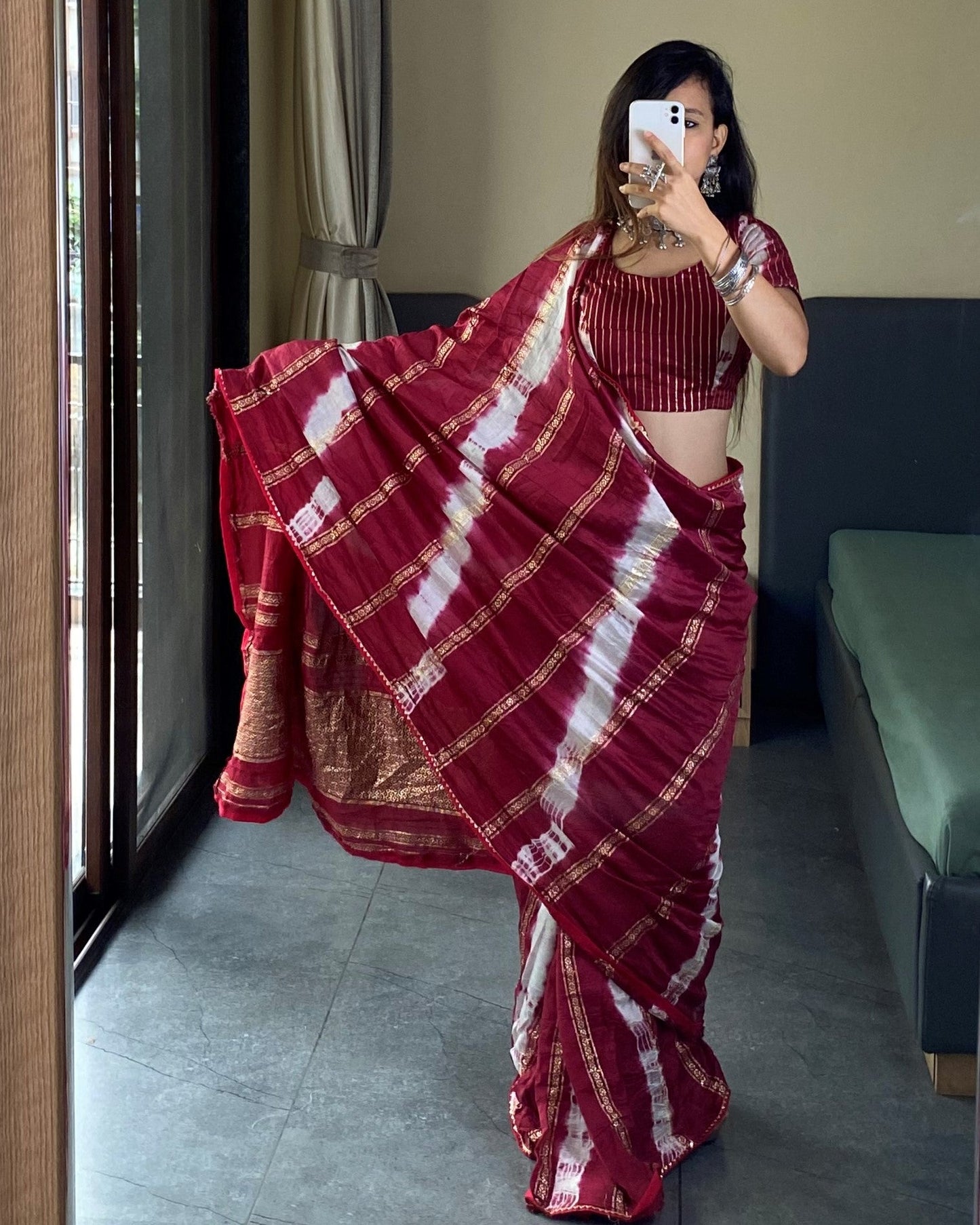 Ready to Wear Silk Saree with Blouse Piece