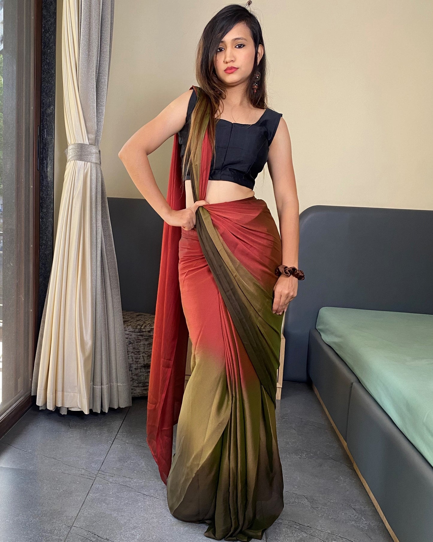 One Minute Ready to Wear Important Saree
