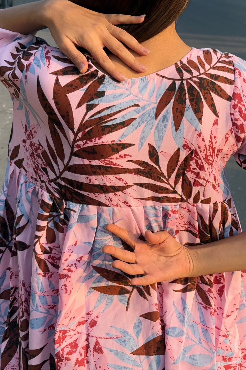 StyleStone Girls Pink Printed Co-ords Set