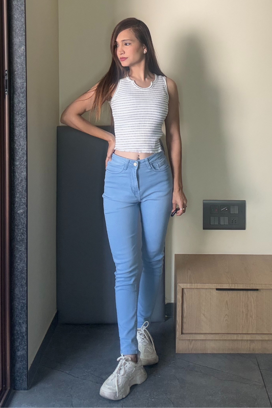 Mid Rise Light Blue Jeans