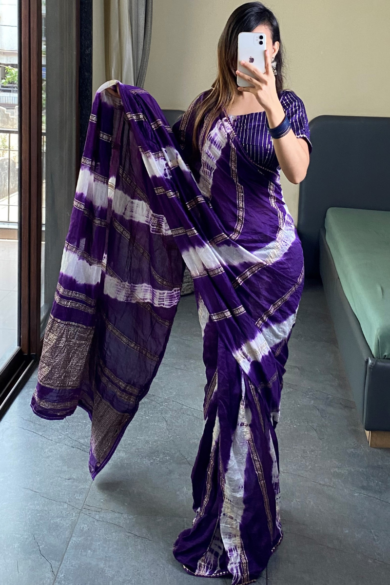 Ready to Wear Silk Saree with Blouse Piece