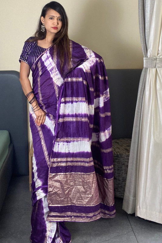 Ready to Wear Silk Saree with Blouse Piece