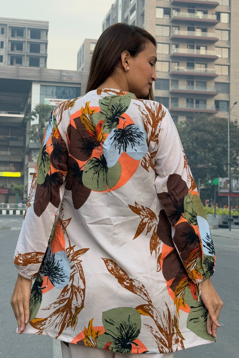 Women's Designer Print Co-Ord Set Relaxed Fit for Women