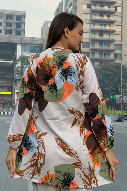 Women's Designer Print Co-Ord Set Relaxed Fit for Women