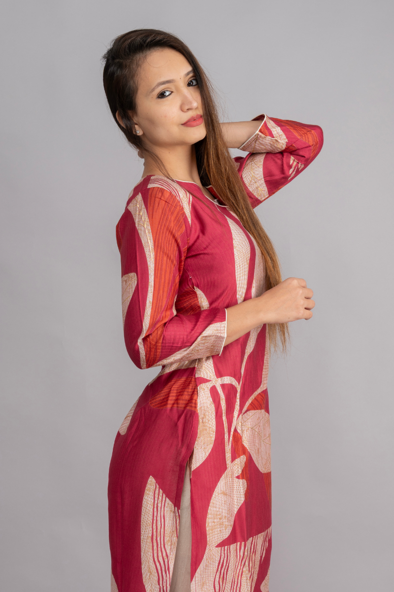 BURLIN CHERRY & CREAM PRINT WITH FOIL