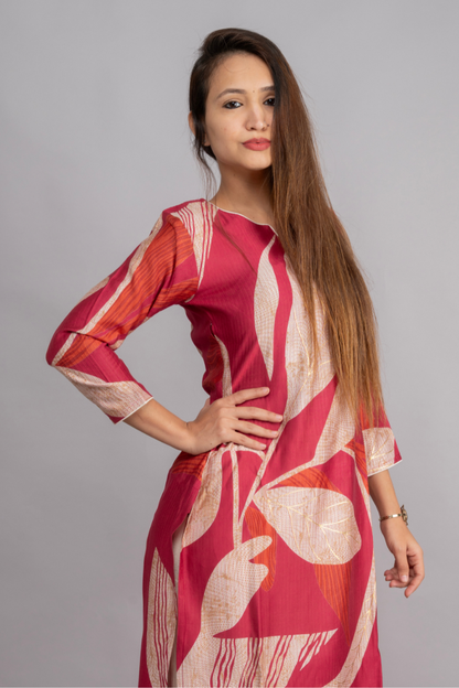 BURLIN CHERRY & CREAM PRINT WITH FOIL