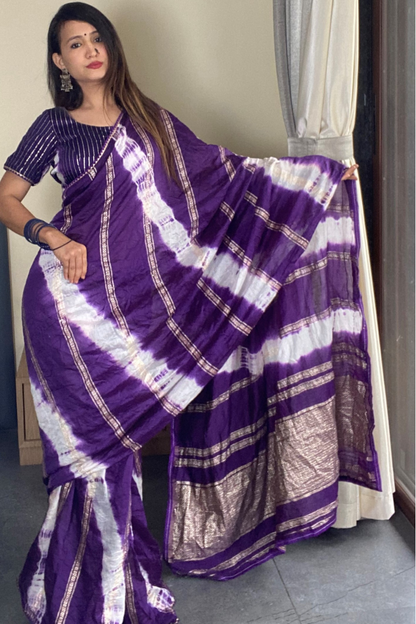 Ready to Wear Silk Saree with Blouse Piece