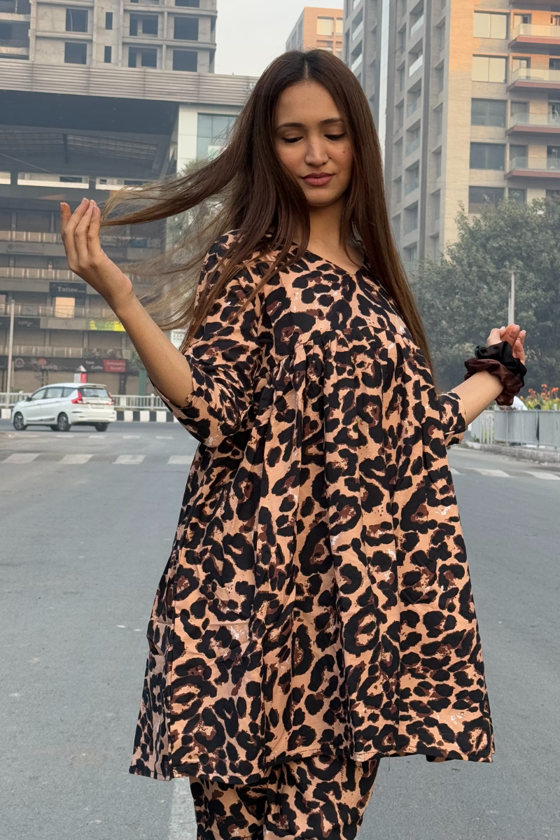Women s Petite Leopard Print Co-ords Set