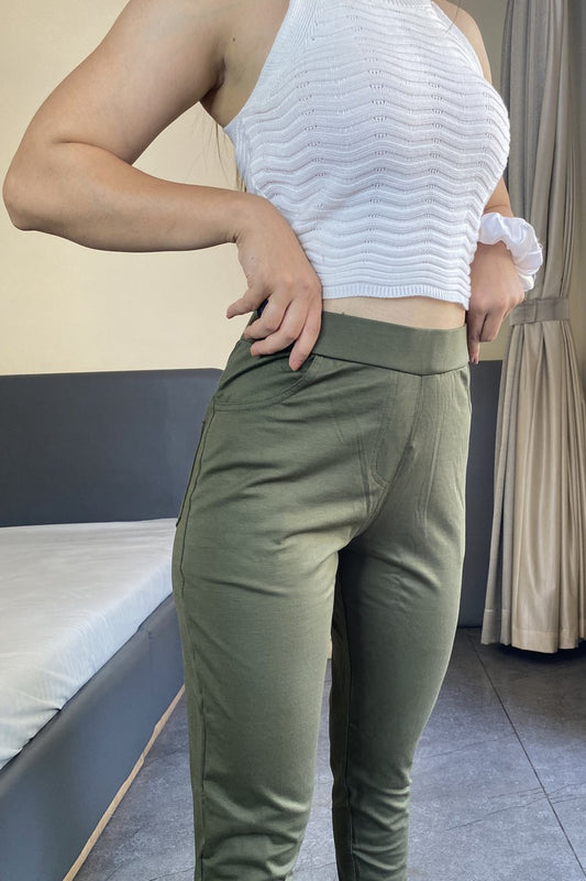 Mehandi Green Ponte Pant
