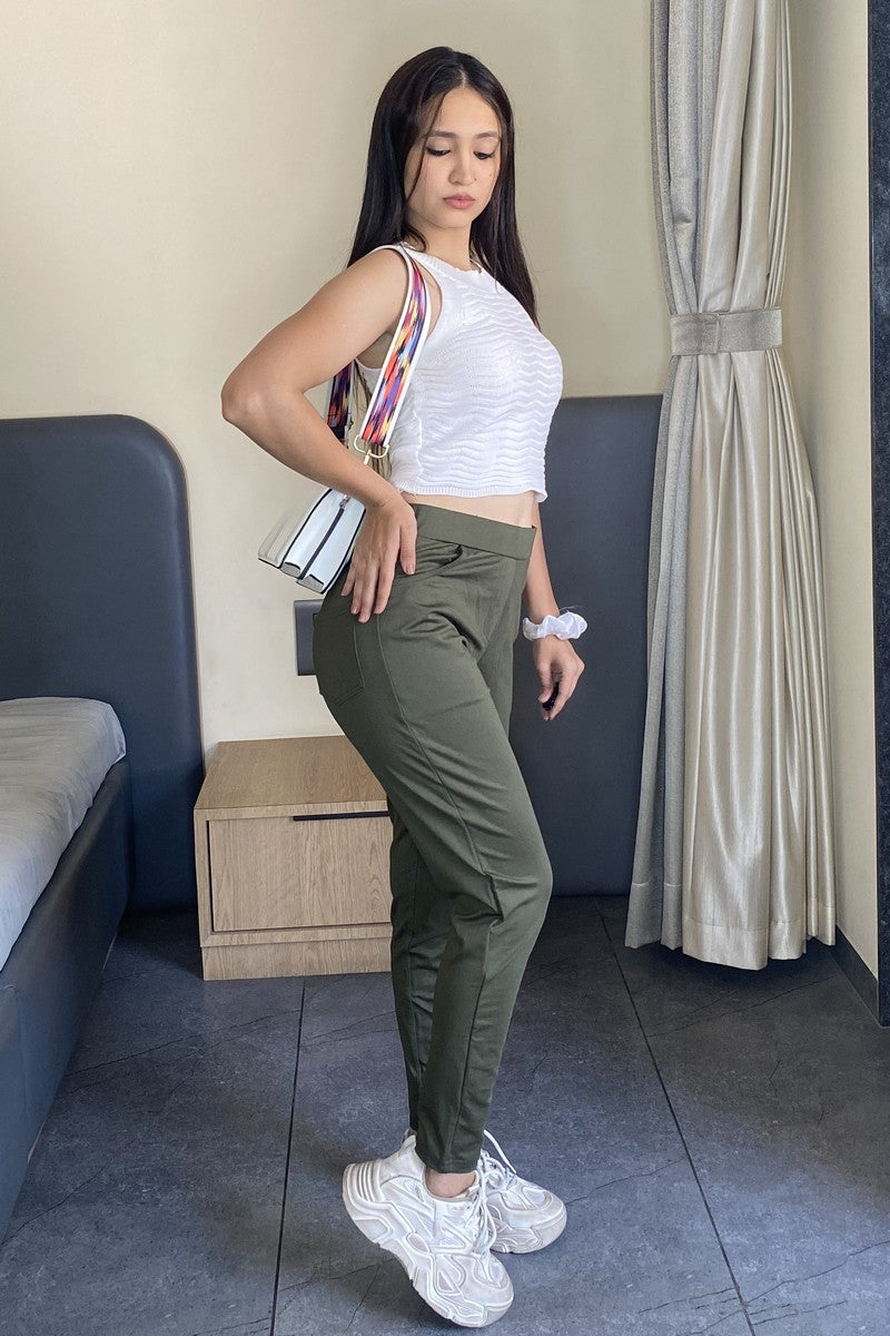 Mehandi Green Ponte Pant
