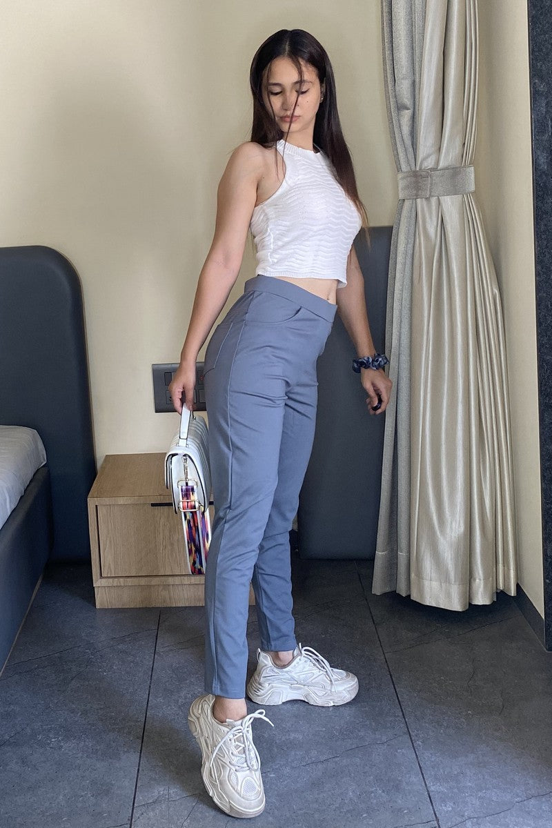 Gray Ponte Pant