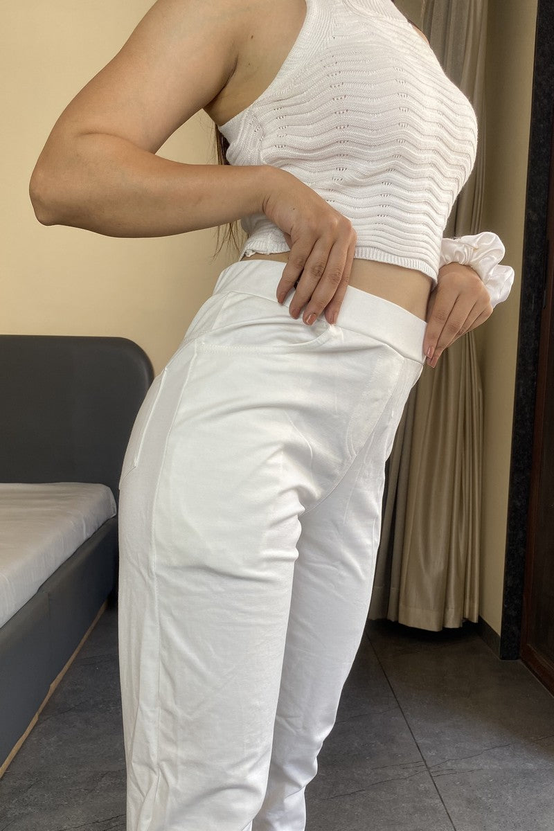 White Ponte Pant