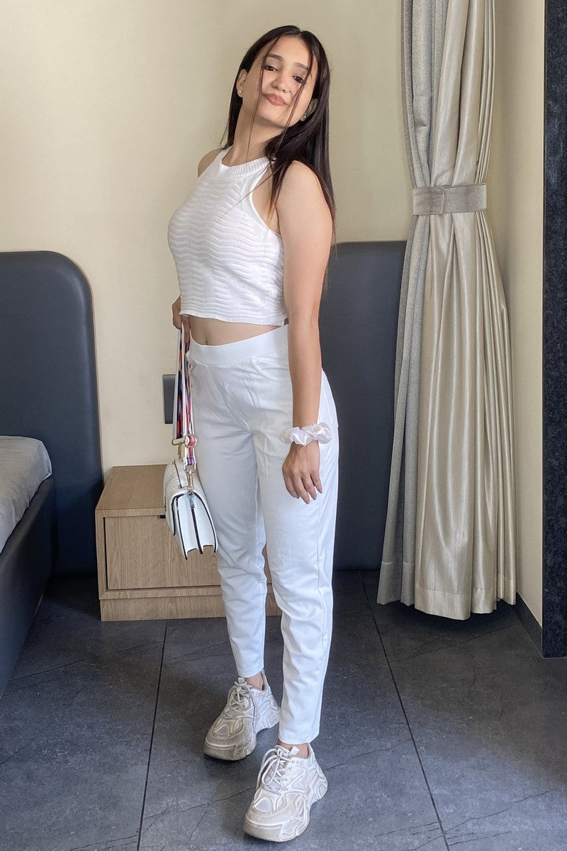 White Ponte Pant