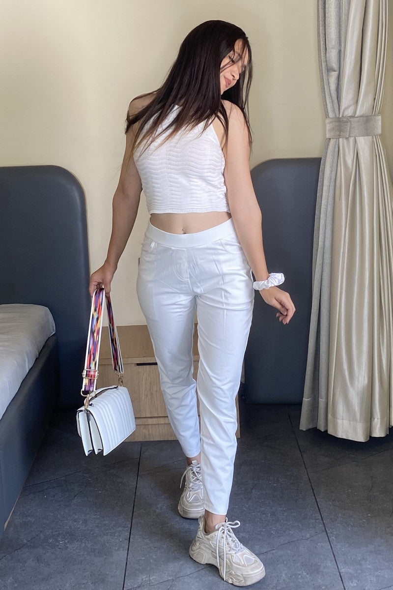 White Ponte Pant
