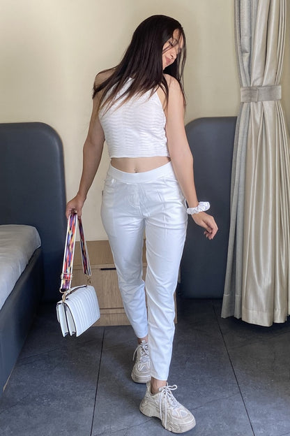 White Ponte Pant
