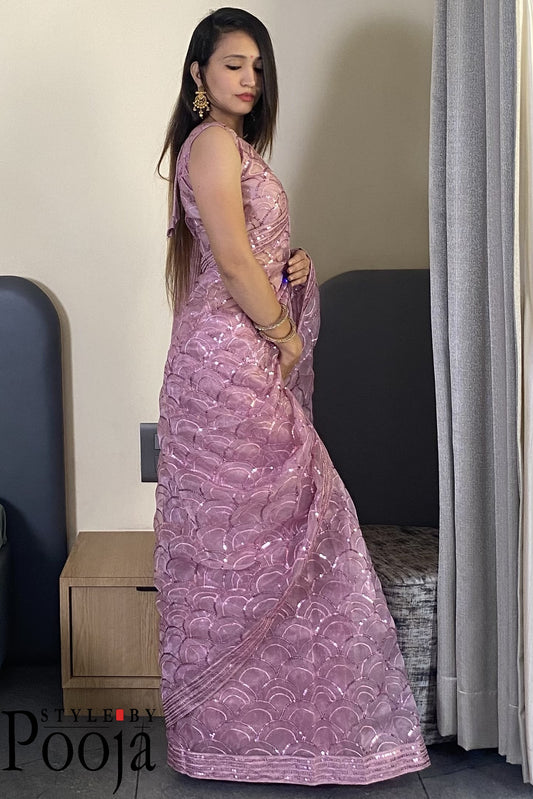 Latest Heavy Designer Net Party Wear Saree