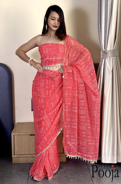 1 Min Ready to Wear Embellished Saree