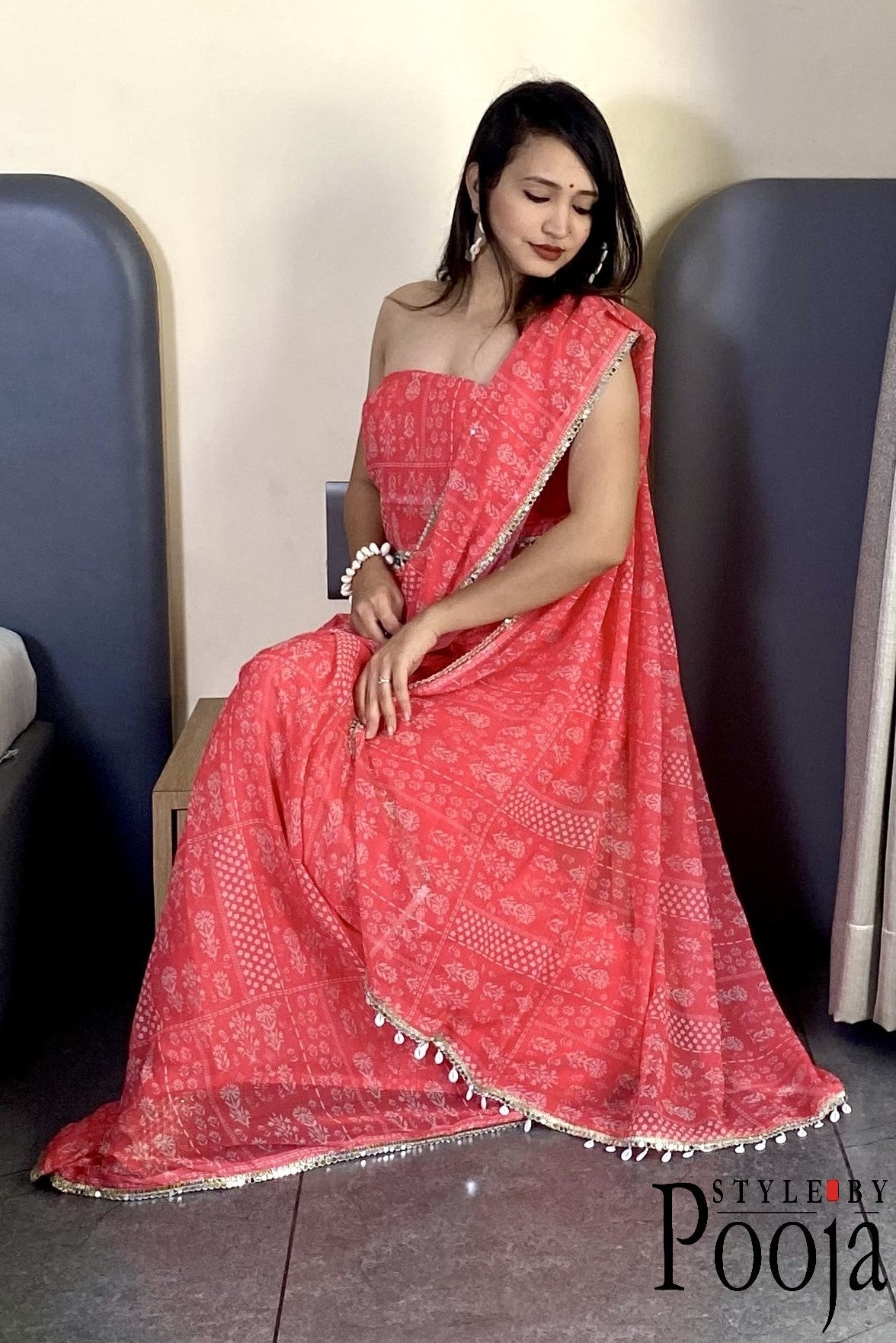 1 Min Ready to Wear Embellished Saree