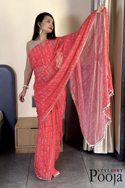 1 Min Ready to Wear Embellished Saree