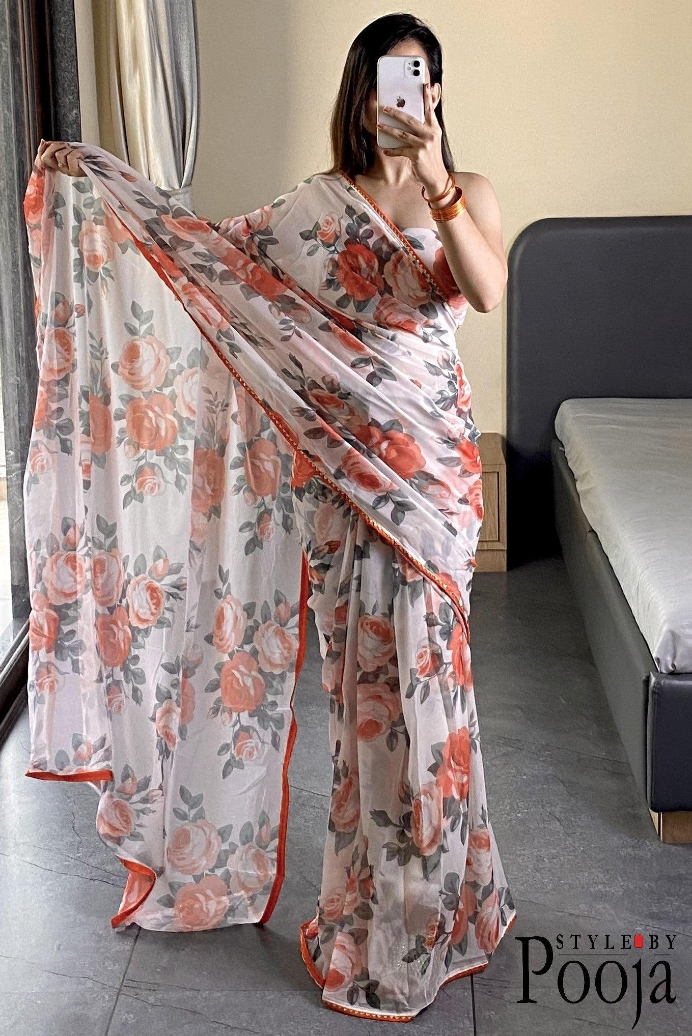1 Min Ready to Wear Digital Print Saree