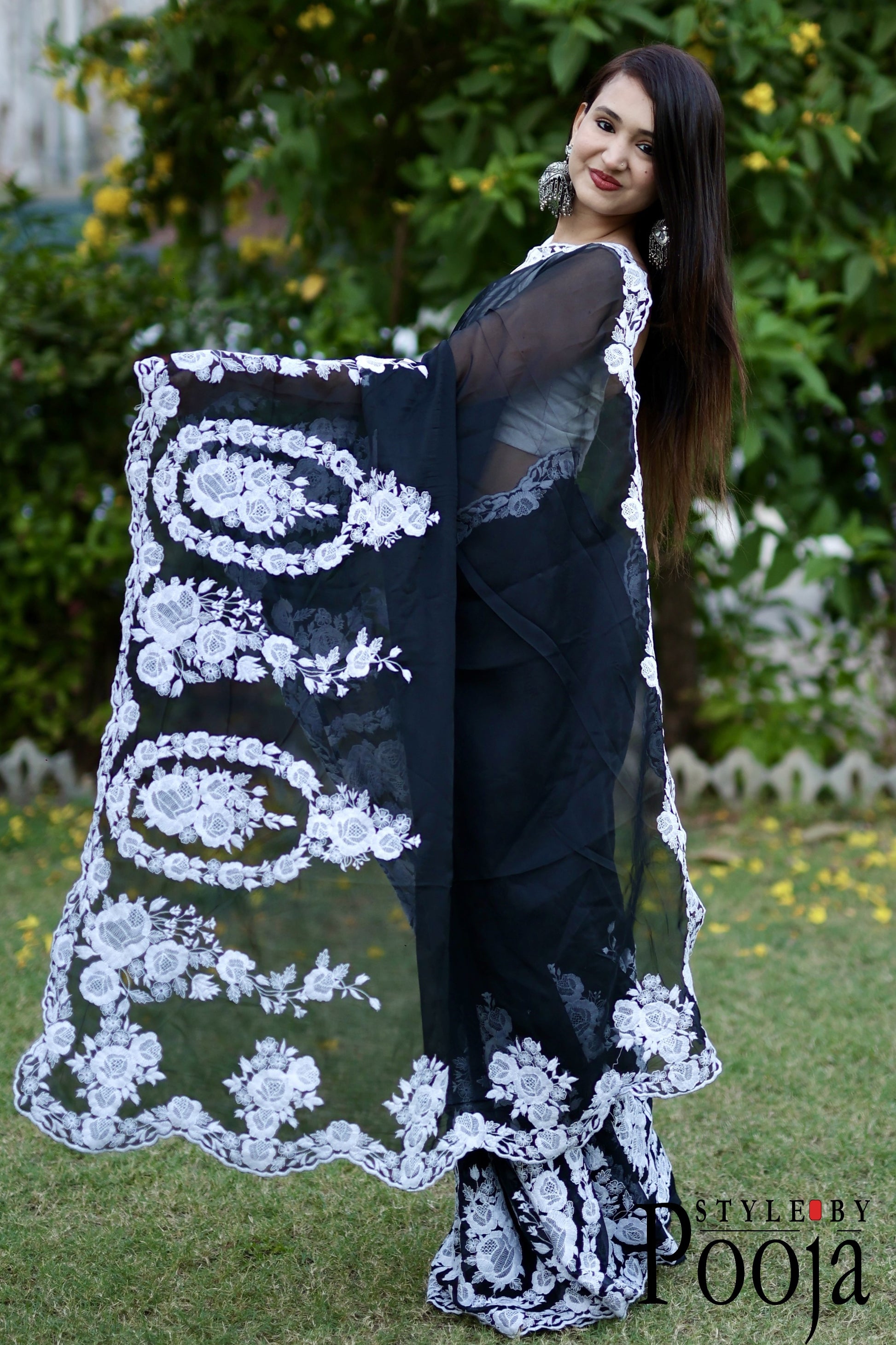 One of the best designer black saree