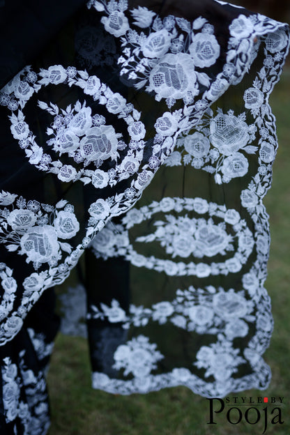 One of the best designer black saree