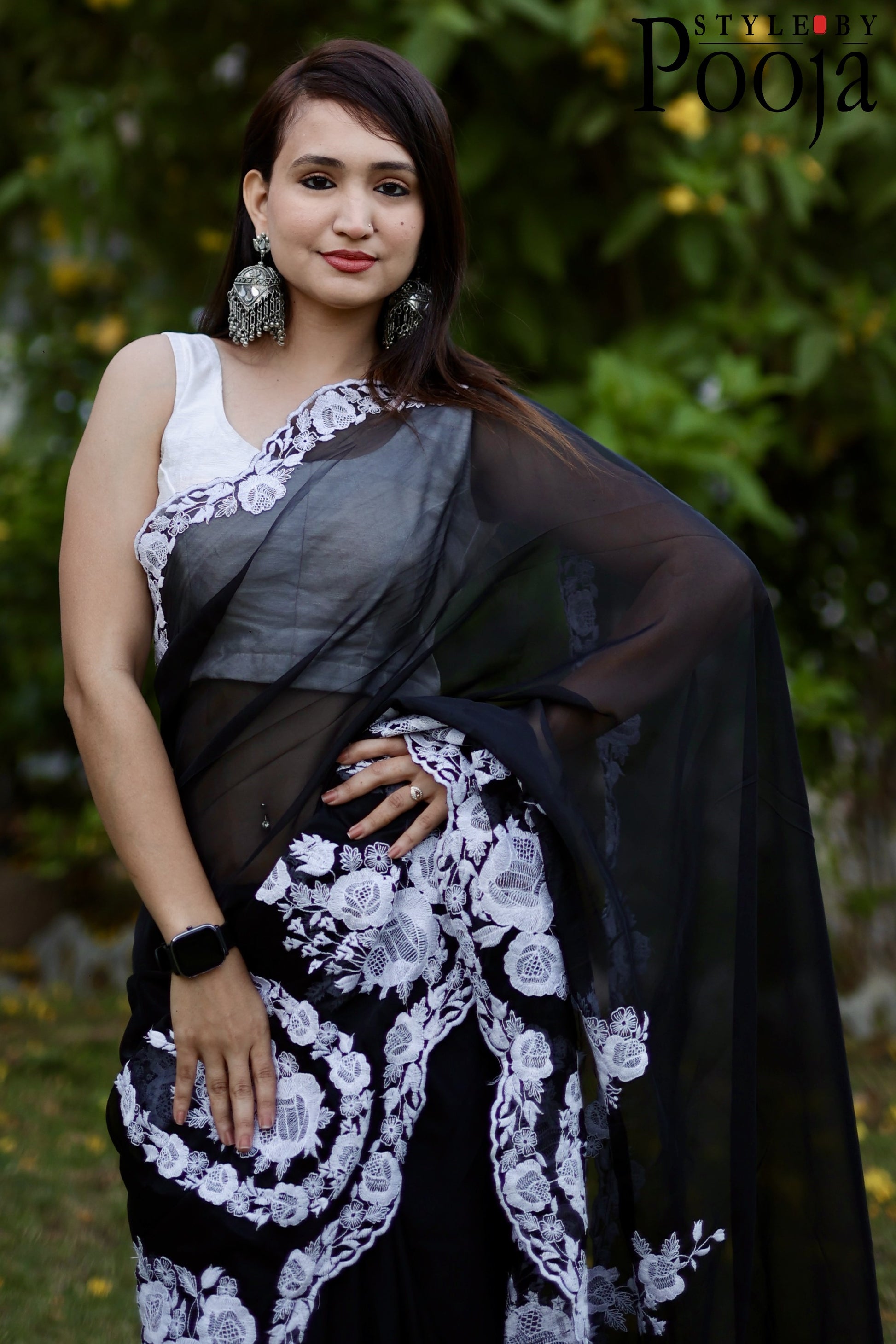 One of the best designer black saree