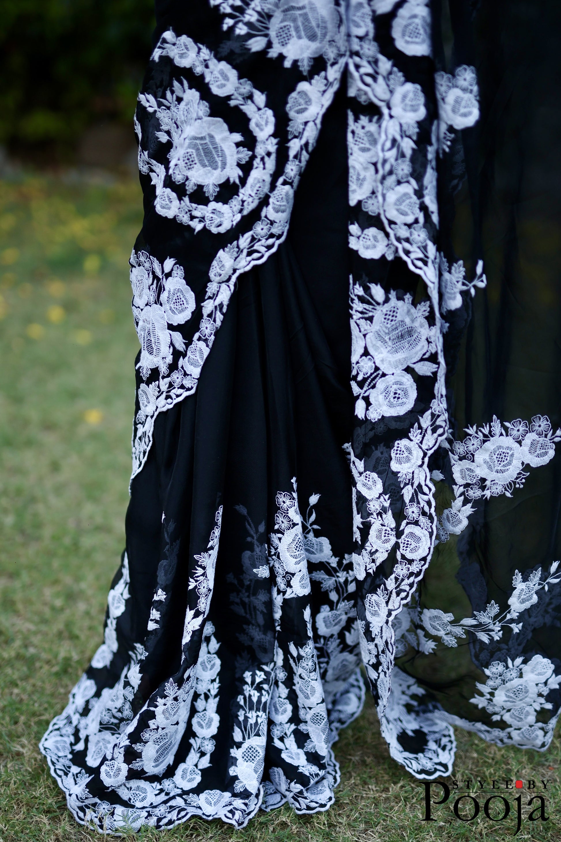 One of the best designer black saree