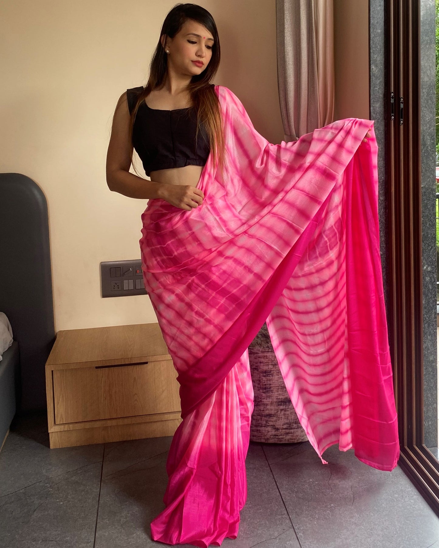 Pink Ready to Wear Saree for Effortless Style