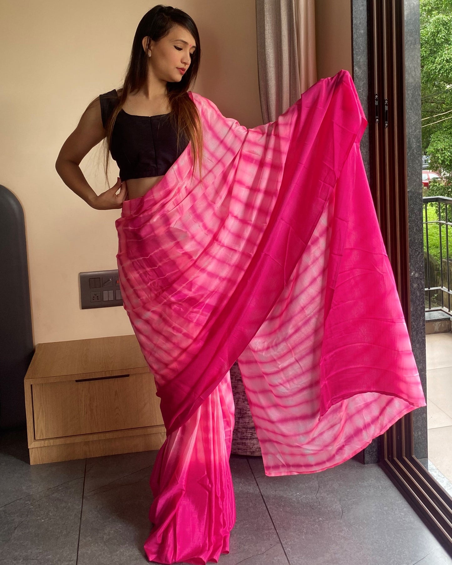 Pink Ready to Wear Saree for Effortless Style