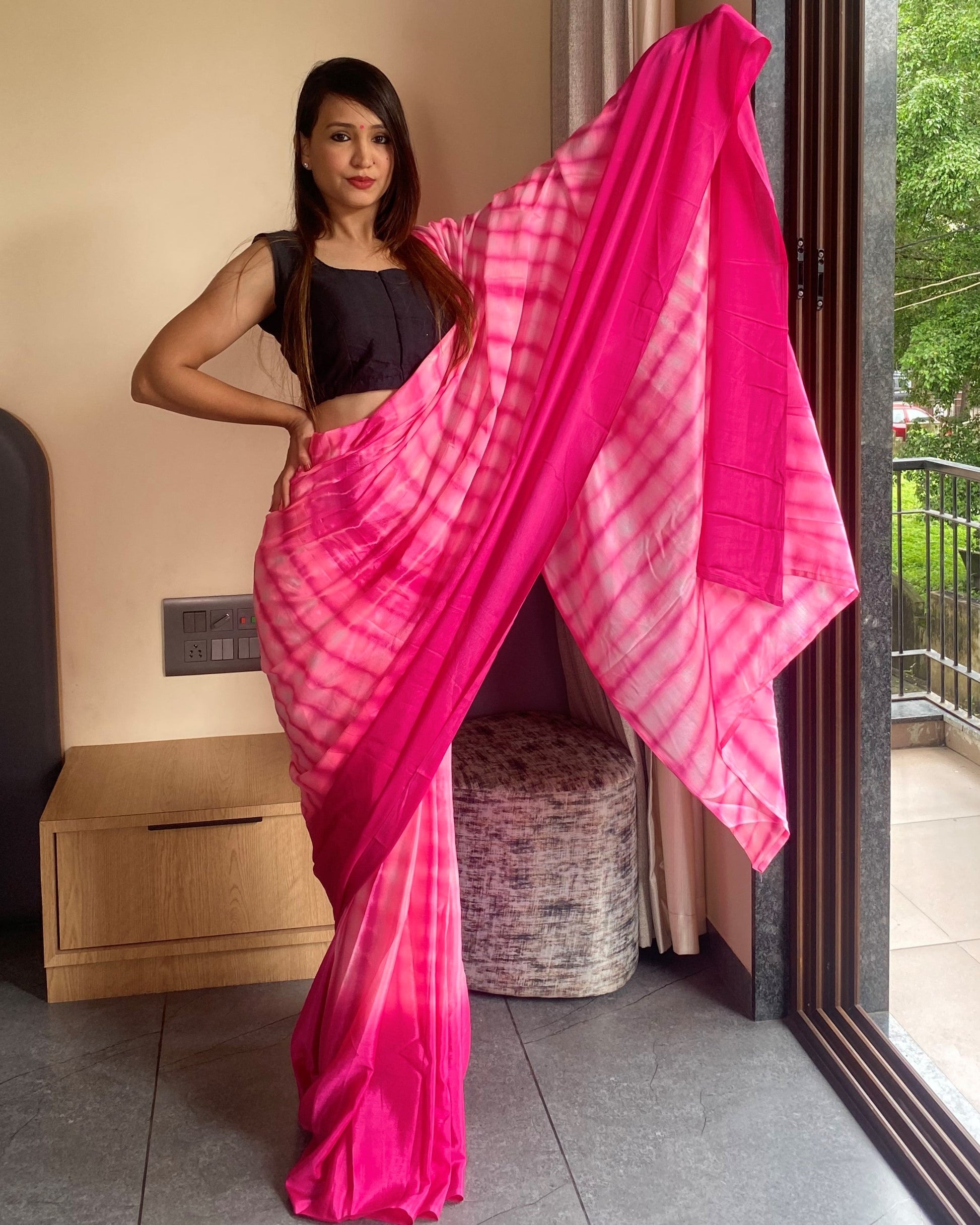Pink Ready to Wear Saree for Effortless Style