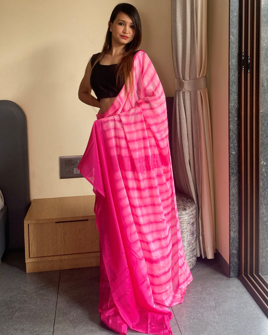 Pink Ready to Wear Saree for Effortless Style