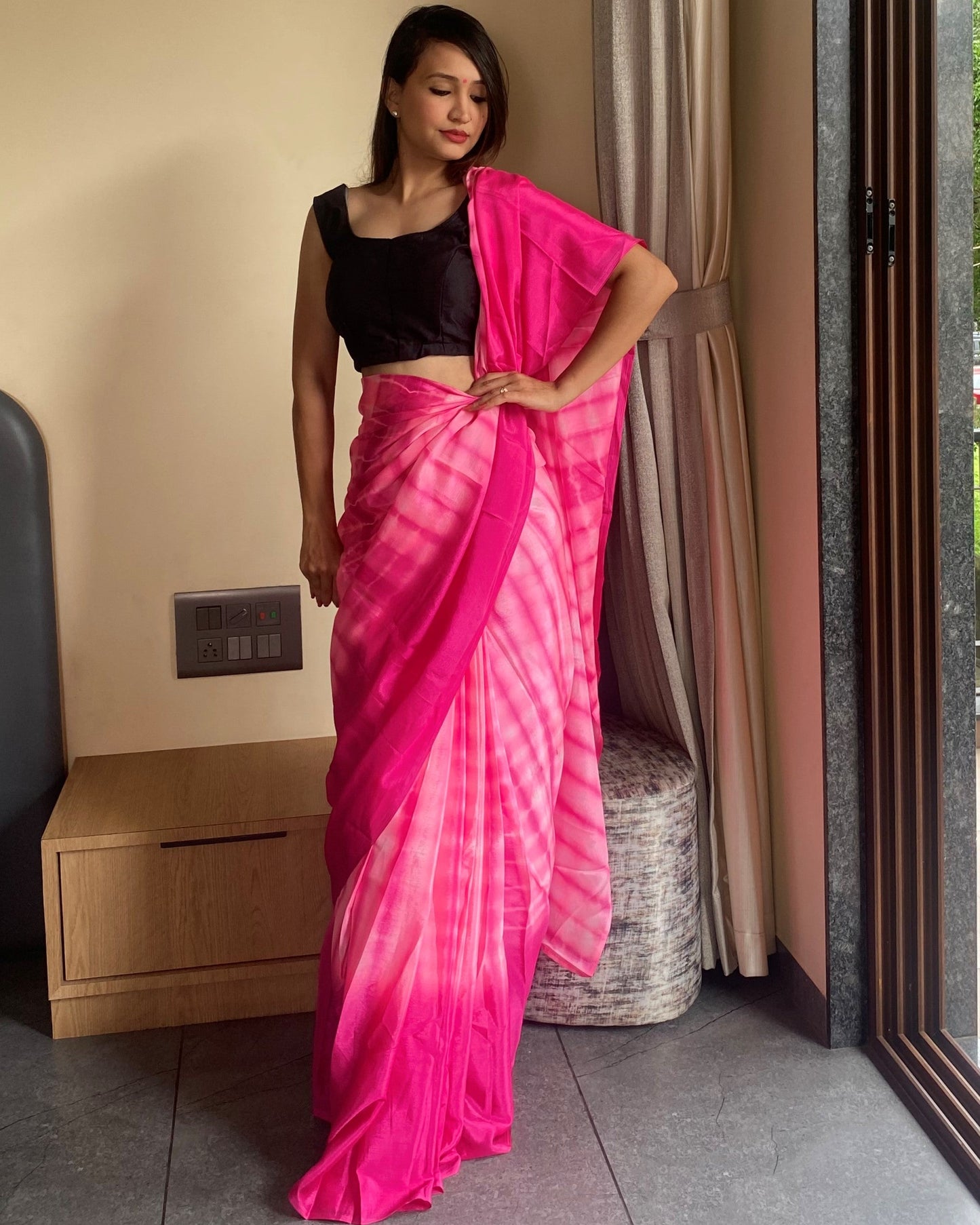 Pink Ready to Wear Saree for Effortless Style