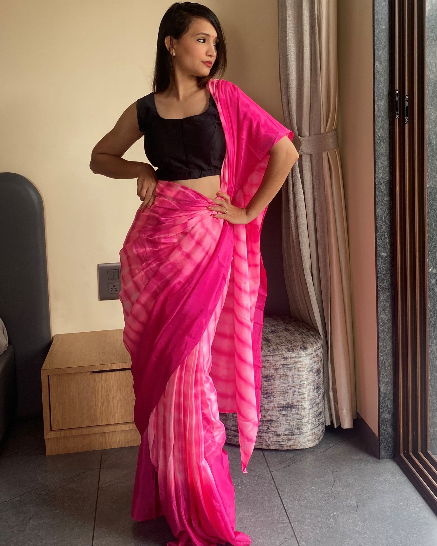 Pink Ready to Wear Saree for Effortless Style