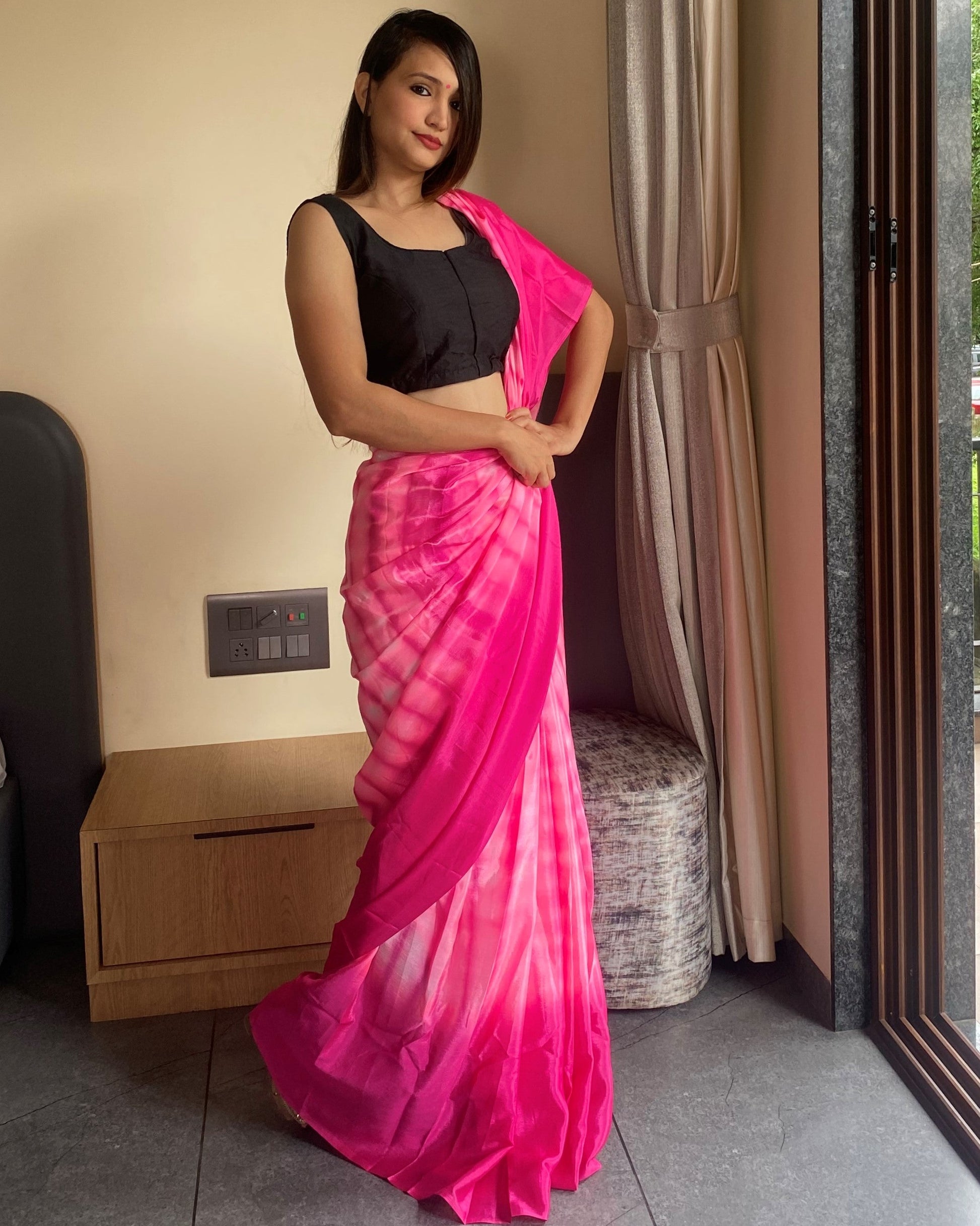 Pink Ready to Wear Saree for Effortless Style