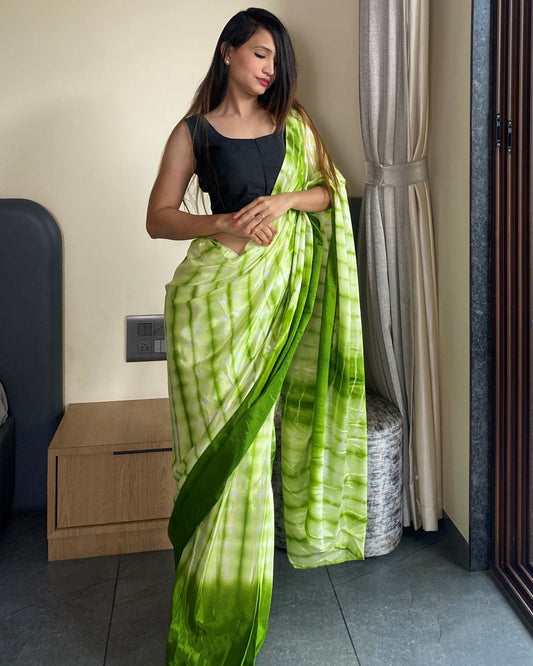 Green Ready to Wear Saree for Effortless Style