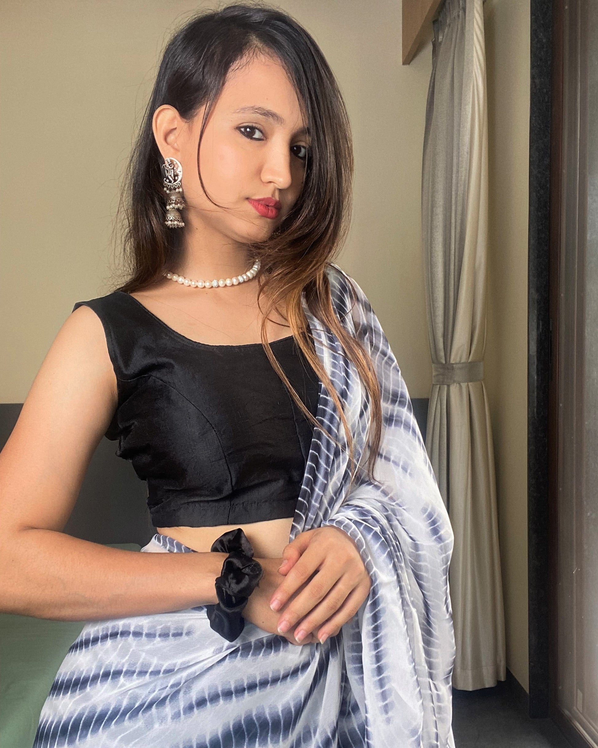 1 Minutes Ready to Wear Flared Drape Saree