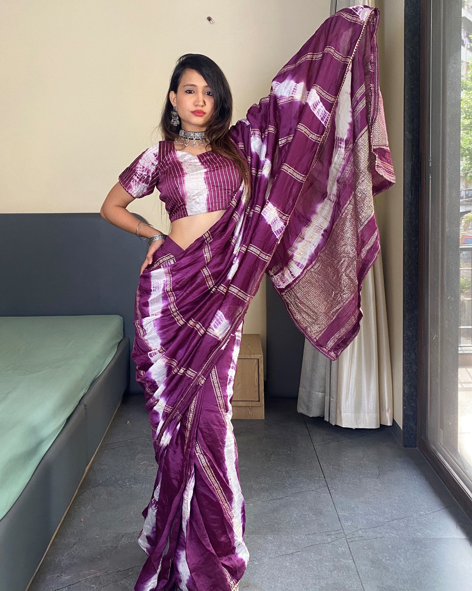 One Minutes Ready to Wear Silk Saree