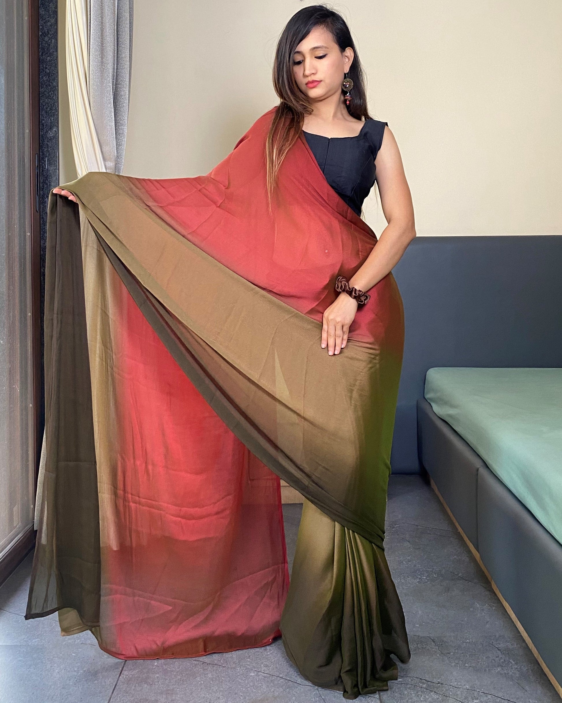 One Minute Ready to Wear Important Saree