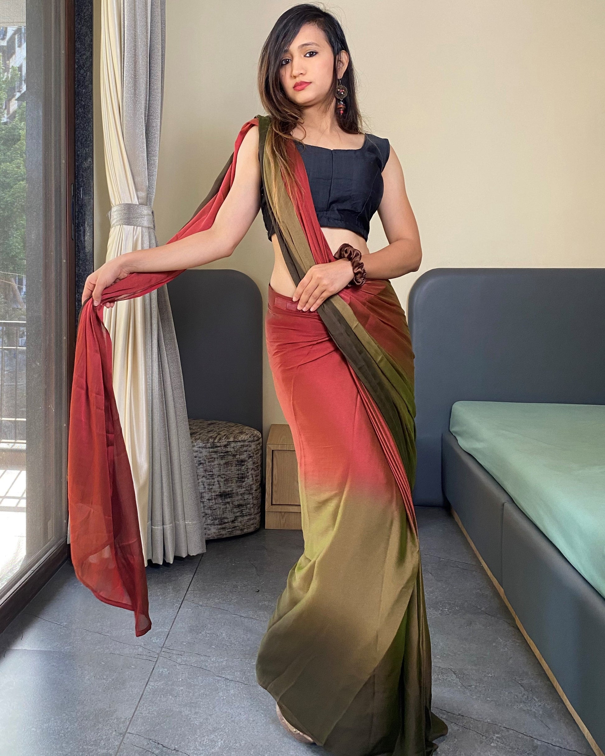 One Minute Ready to Wear Important Saree