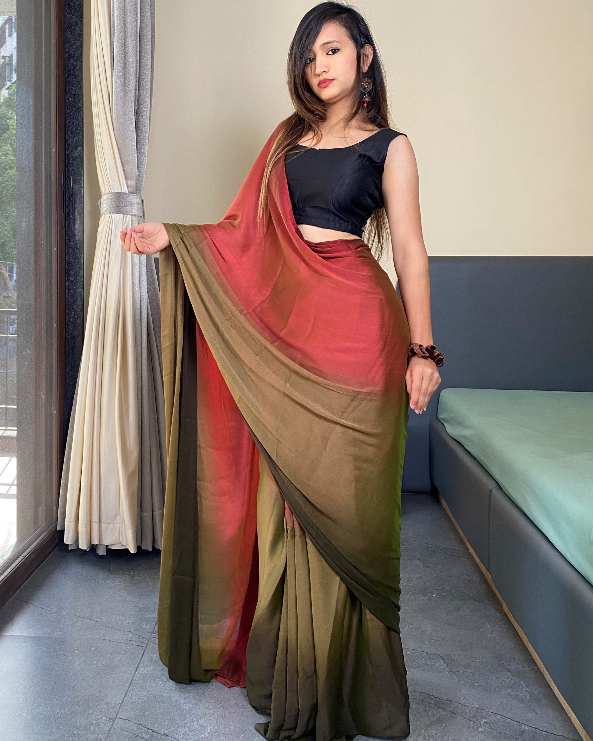 One Minute Ready to Wear Important Saree