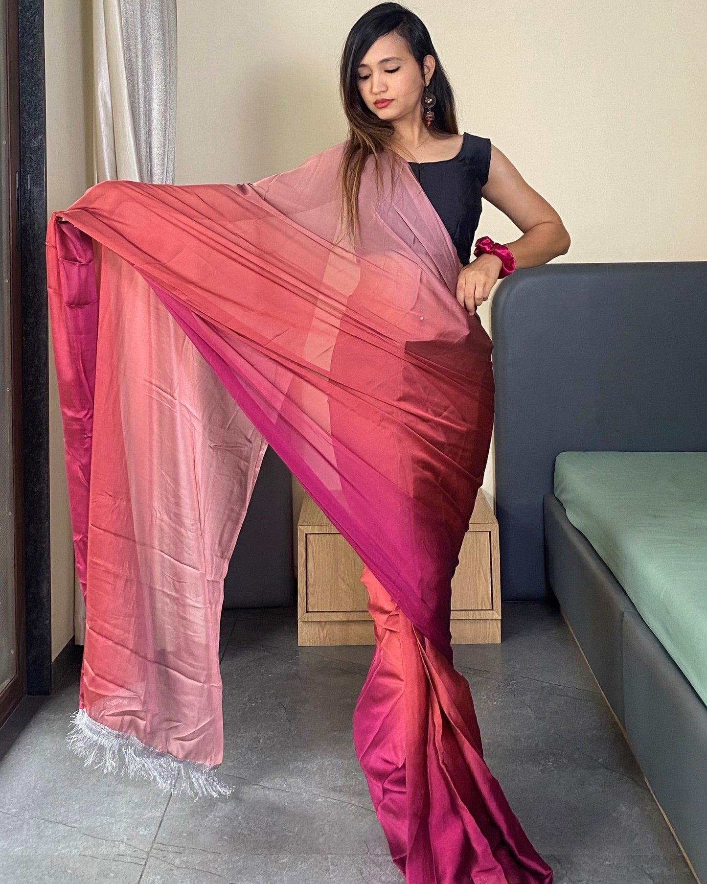 One Minute Ready to Wear Important Saree